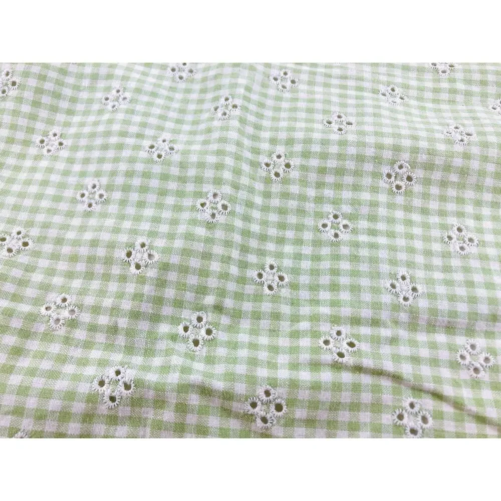 2000 Tommy Hilfiger Green Pillow Cotton Sham Case Dune Road Eyelet Ruffle Plaid